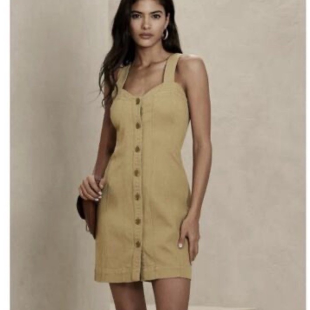 Banana Republic Dress Women's Size 4 (S), 100% Cotton, Khaki, New With Tag